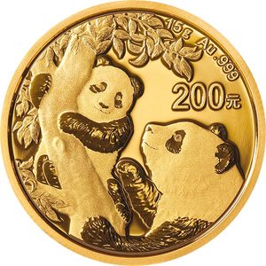 2021年15g熊猫金幣