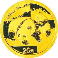 2008年1/20oz熊貓金幣