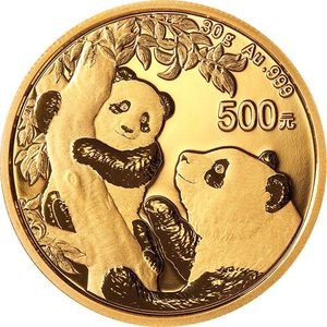 2021年30g熊猫金幣