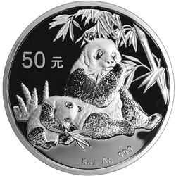 2007年5盎司熊貓銀幣