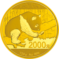 2016年150g熊貓金幣