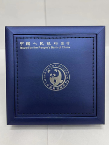 中國金幣原裝1oz/30克熊貓銀幣盒(藍/綠）