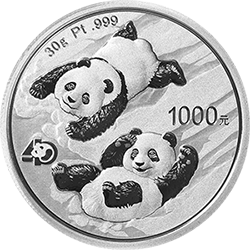 2022年30克熊貓鉑金幣