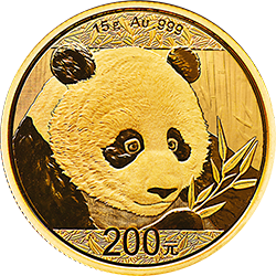 2018年15g熊貓金幣