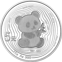 2017年35週年15g熊貓銀幣